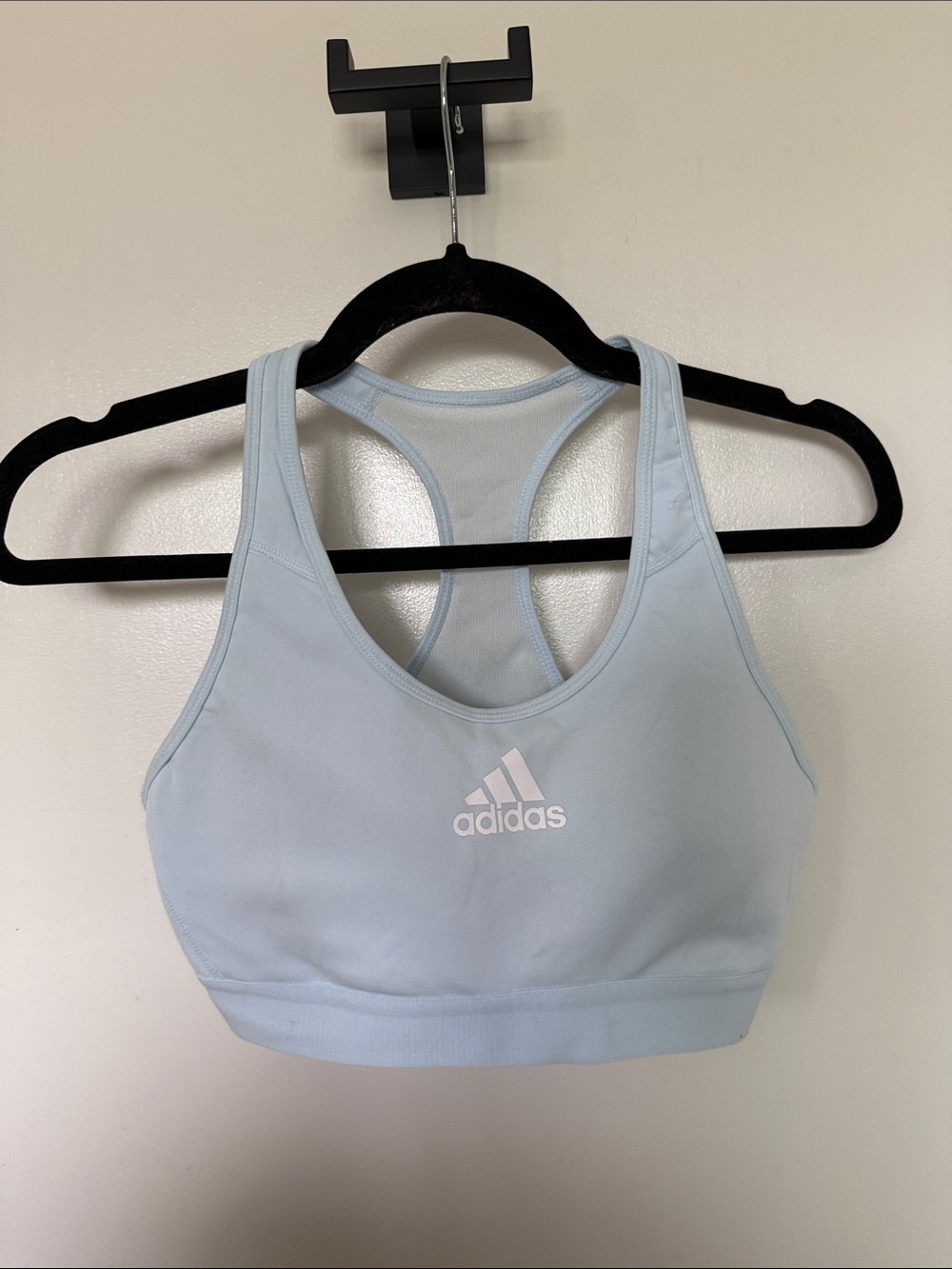 adidas Pale Blue Racerback Sports Bra